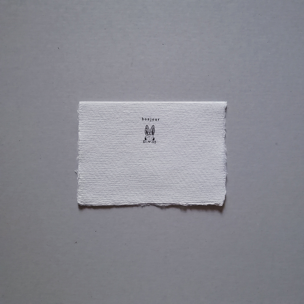 bonjour bunny greeting card