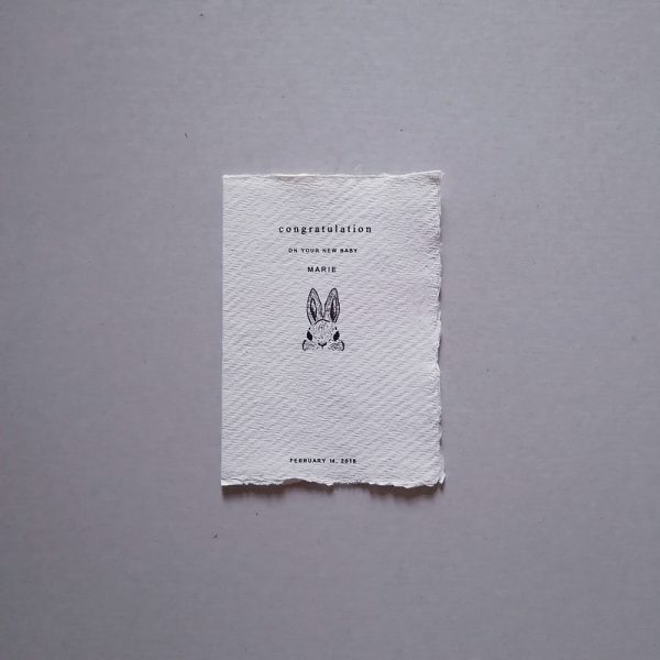 personalized new baby born card