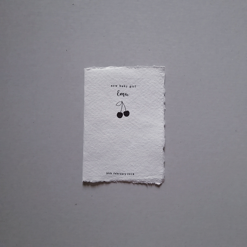 personalized new baby card girl