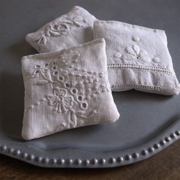 ANTIQE FRENCH LACE LAVENDER POUCHES-4